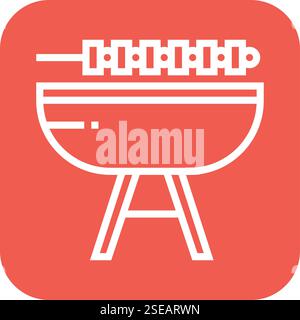 Illustration de conception d'icône de vecteur de barbecue Illustration de Vecteur