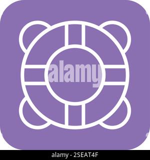 Illustration de conception d'icône de vecteur de bouée de sauvetage Illustration de Vecteur