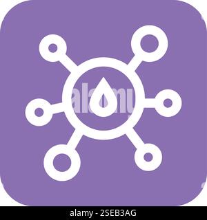 Illustration de conception d'icône de vecteur de molécule d'huile Illustration de Vecteur