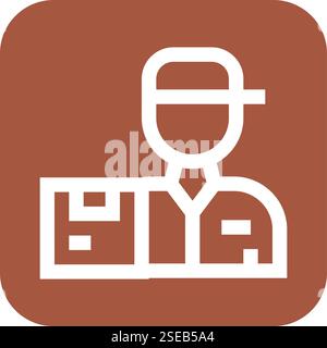 Illustration de conception d'icône de vecteur de livreur Illustration de Vecteur