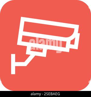 Illustration de conception d'icône de vecteur de caméra CCTV Illustration de Vecteur