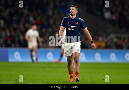Twickenham, Royaume-Uni. 08th Feb, 2025. Guinness homme 6 Nations. Angleterre V France. Allianz Stadium. Twickenham. Thomas Ramos (France) lors du match de rugby Angleterre V France Guinness Mens 6 Nations. Crédit : Sport in Pictures/Alamy Live News Banque D'Images
