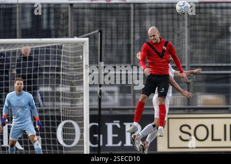 Amsterdam, pays-Bas. 08th Feb, 2025. AMSTERDAM 08-02-2025, Sportpark Goed Genoeg, Tweede Divisie Football, Betnation League saison 2024/ 2025 AFC - Koninklijke joueur HFC AFC Matthijs Jesse crédit : Pro Shots/Alamy Live News Banque D'Images