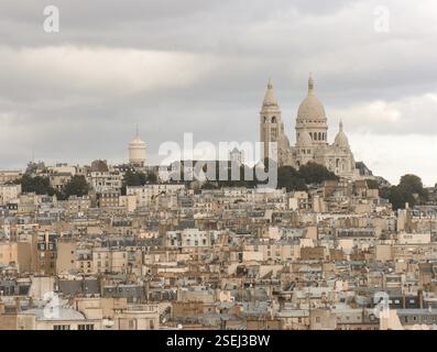 Paris. Magnifique vue aérienne de la cathédrale du Sacré-cœur. La Basilique du Sacré-cœur Banque D'Images