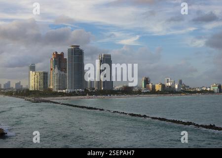 South Beach Miami Condos Haut Banque D'Images