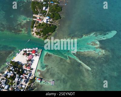 The Split, Caye Caulker, Belize Banque D'Images