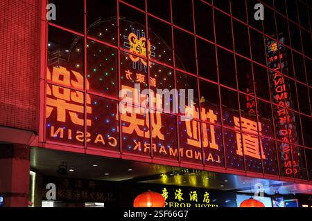 Macao la nuit, Chine, Asie Banque D'Images