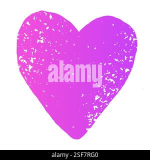 formes de coeur texturées vectorielles vibrantes avec des formes organiques abstraites colorées et fluides. Comprend des découpes de pinceau brillantes et des taches d'encre parfaites pour soc Illustration de Vecteur