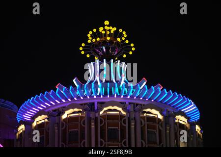 Macao la nuit, Chine, Asie Banque D'Images