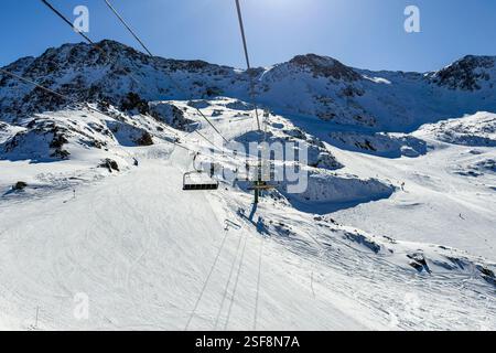 Pistes de ski, Ordino Arcalis, Andorre Banque D'Images