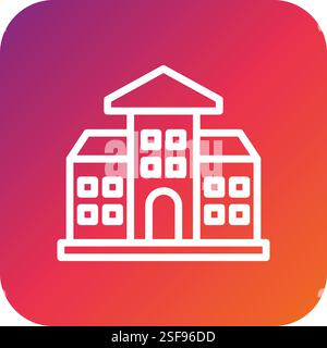 Illustration de conception d'icône de vecteur d'école Illustration de Vecteur