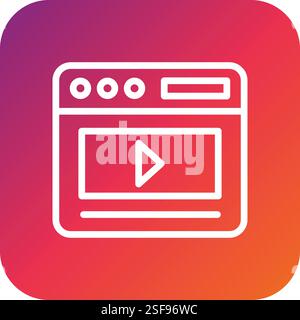 Illustration de conception d'icône de vecteur de marketing vidéo Illustration de Vecteur