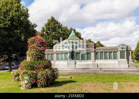 Mémorial de guerre vendéen avec les noms des morts, Tournai, Belgique Banque D'Images