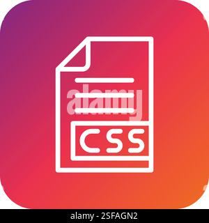 Illustration de conception d'icône vectorielle CSS Illustration de Vecteur