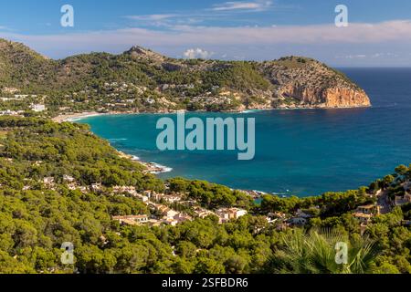Vue sur la baie de Canyamel, île de Majorque, Espagne Banque D'Images