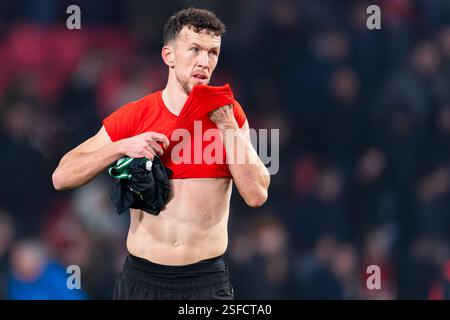 Eindhoven, pays-Bas. 05th Feb, 2025. EINDHOVEN, PAYS-BAS - 5 FÉVRIER : Ivan Perisic du PSV réagit lors du match des quarts de finale de la Coupe néerlandaise TOTO KNVB entre le PSV et Feyenoord au Philips Stadion le 5 février 2025 à Eindhoven, pays-Bas. (Photo de Joris Verwijst/Orange Pictures) crédit : Orange pics BV/Alamy Live News Banque D'Images