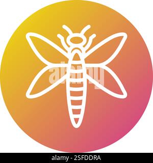 Illustration de conception d'icône de vecteur de libellule Illustration de Vecteur