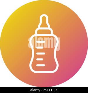 Illustration de conception d'icône de vecteur de biberon Illustration de Vecteur