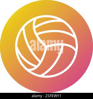Illustration de conception d'icône de vecteur de volleyball Illustration de Vecteur
