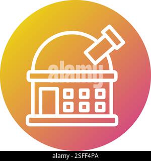 Illustration de conception d'icône de vecteur d'observatoire Illustration de Vecteur