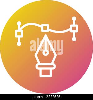 Icône vectorielle de l'outil Plume illustration de conception Illustration de Vecteur
