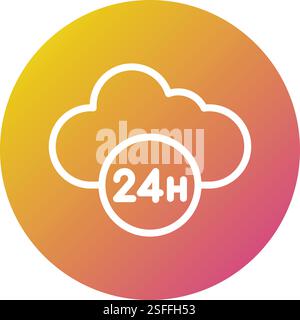 Illustration de conception d'icône de vecteur de 24 heures Illustration de Vecteur