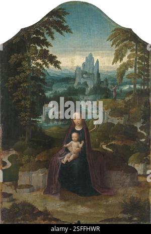 Une des nombreuses versions du reste sur la fuite en Egypte attribuée à Isenbrandt ou à son atelier. Adriaen Isenbrandt Alte Pinakothek, Munich ; bois, 49,4 × 34 cm Banque D'Images