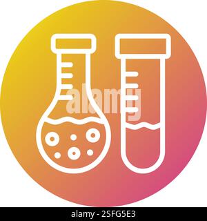 Illustration de conception d'icône vectorielle de test en laboratoire Illustration de Vecteur