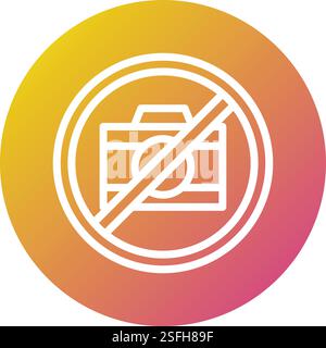 Aucune illustration de conception d'icône vectorielle de caméra Illustration de Vecteur