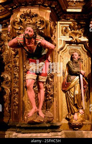 Cadaqués, église Santa Maria (retable baroque, XVIIIe siècle). Alt Empordà, Gérone, Catalogne, Espagne. Banque D'Images