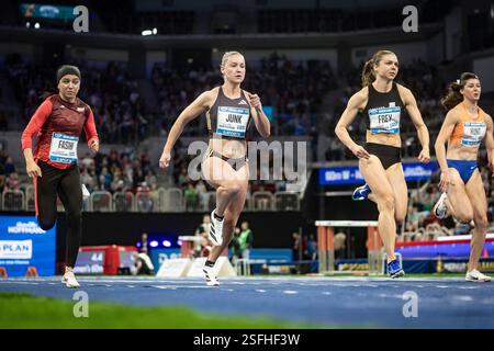 Junk, Sophia (GER), Frey, G?raldine (sui) ; ISTAF Indoor im PSD Bank Dome in Duesseldorf, Deutschland AM 09.02.2025. Banque D'Images