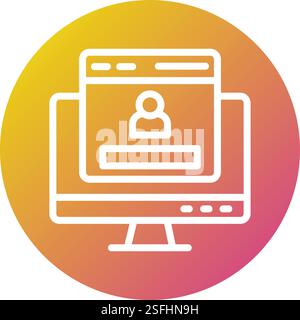 Connexion Web icône vectorielle illustration de conception Illustration de Vecteur