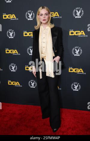 Beverly Hills, États-Unis. 09th Feb, 2025. Elle Fanning assiste à la 77e édition annuelle des Directors Guild of America Awards au Beverly Hilton le 8 février 2025 à Beverly Hills, Californie photo : Crash/imageSPACE crédit : Imagespace/Alamy Live News Banque D'Images