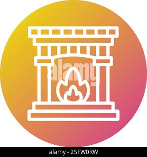 Illustration de conception d'icône de vecteur de cheminée Illustration de Vecteur