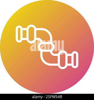 Illustration de conception d'icône de vecteur de variante de tuyau Illustration de Vecteur