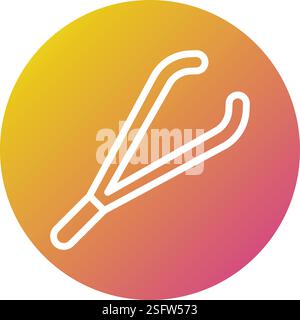 Illustration de conception d'icône de vecteur de pince à épiler Illustration de Vecteur