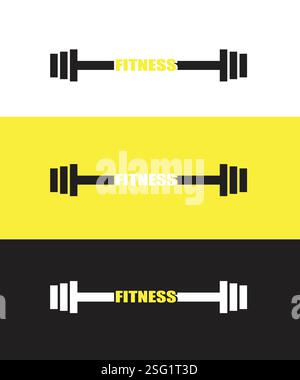 Gym Fitness logo Design vecteur, logo de fitness d'exercice physique Illustration de Vecteur