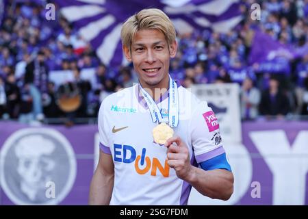 Tokyo, Japon. 8 février 2025. SHO Sasaki (Sanfrecce) Football/Football : FUJIFILM SUPER CUP 2025 match Vissel Kobe - Sanfrecce Hiroshima au stade National de Tokyo, Japon . Crédit : YUTAKA/AFLO SPORT/Alamy Live News Banque D'Images