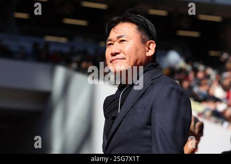 Tokyo, Japon. 8 février 2025. Hiroshi Mikitani Football/Football : FUJIFILM SUPER CUP 2025 match entre Vissel Kobe - Sanfrecce Hiroshima au stade National de Tokyo, Japon . Crédit : YUTAKA/AFLO SPORT/Alamy Live News Banque D'Images