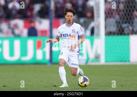 Tokyo, Japon. 8 février 2025. SOTA Nakamura (Sanfrecce) Football/Football : FUJIFILM SUPER CUP 2025 match entre Vissel Kobe - Sanfrecce Hiroshima au stade National de Tokyo, Japon . Crédit : YUTAKA/AFLO SPORT/Alamy Live News Banque D'Images