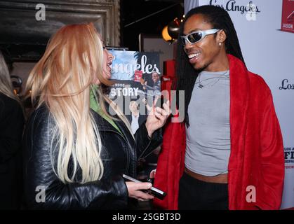 West Hollywood, Californie, États-Unis. 5 février 2025. Assister à la soirée de lancement du livre 'Hollywood Virgin' organisée par Los Angeles Magazine en soutien de la Fondation LAFD qui s'est tenue à l'Abbey de West Hollywood, Californie. Crédit : Sheri Determan Banque D'Images