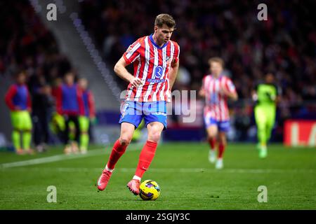 MADRID, ESPAGNE - 01 FÉVRIER : Alexander Sorloth de l'Atletico de Madrid lors du match la Liga EA Sports entre l'Atletico de Madrid et le RCD Mallorca AT Banque D'Images