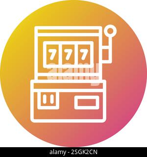 Illustration de conception d'icône de vecteur de machine à sous Illustration de Vecteur