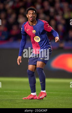 BARCELONE, ESPAGNE - JANVIER 26 : Alejandro Balde du FC Barcelone lors du match de LaLiga entre le FC Barcelone et le Valencia CF à l'Estadi Olimpic Lluis Co Banque D'Images