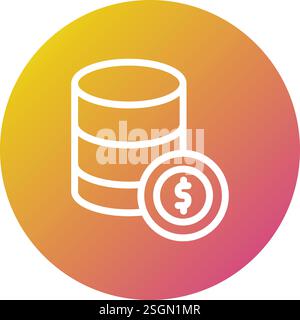 Illustration de conception d'icône de vecteur de dollar Illustration de Vecteur