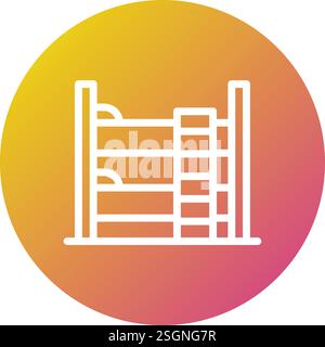 Illustration de conception d'icône de vecteur de lit superposé Illustration de Vecteur