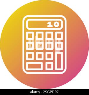 Illustration de la conception de l'icône du vecteur de la calculatrice Illustration de Vecteur