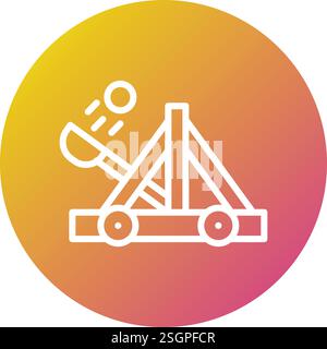 Illustration de conception d'icône de vecteur de catapulte Illustration de Vecteur
