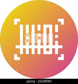 Illustration de conception d'icône vectorielle de numérisation de code-barres Illustration de Vecteur