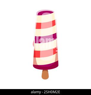 Police d'été, lettre I comme crème glacée, police de caractères de vacances et type de voyage, vecteur alphabet anglais. Police voyage d'été lettre de dessin animé I en forme de glace c Illustration de Vecteur